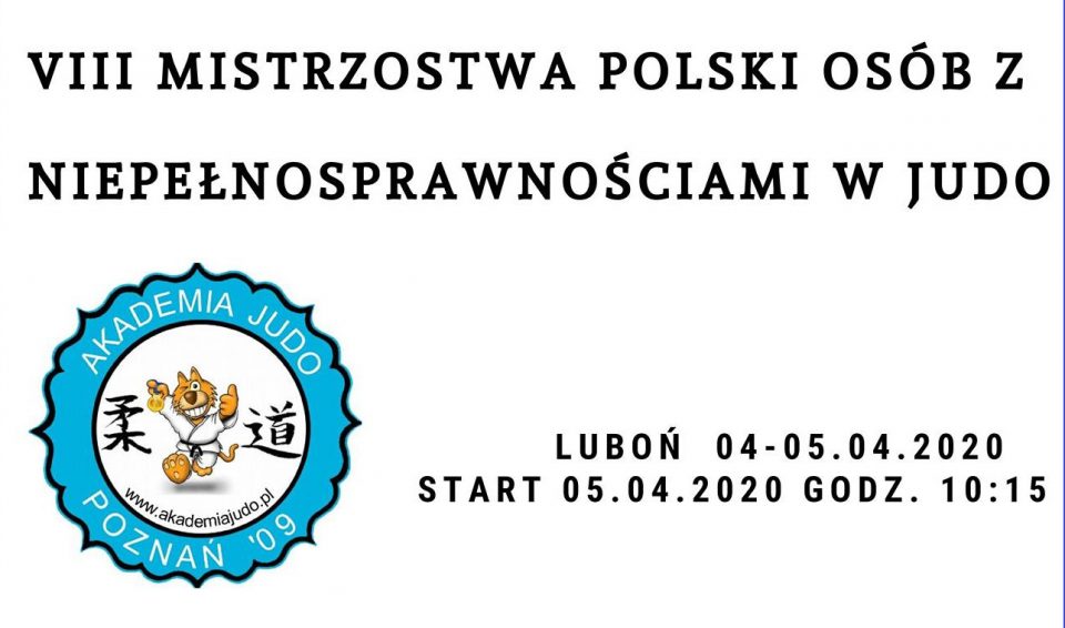 Mistrzostwa Polski Osób z Niepełnosprawnościami w Judo Luboń2020