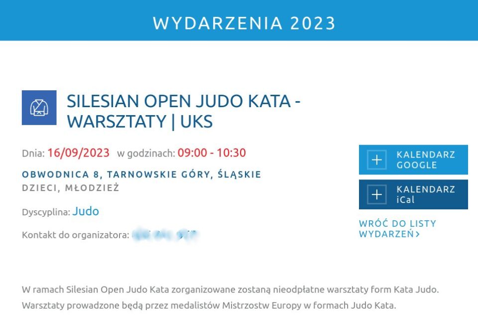 Warsztaty z Judo Kata z okazji Narodowego Dnia Sportu